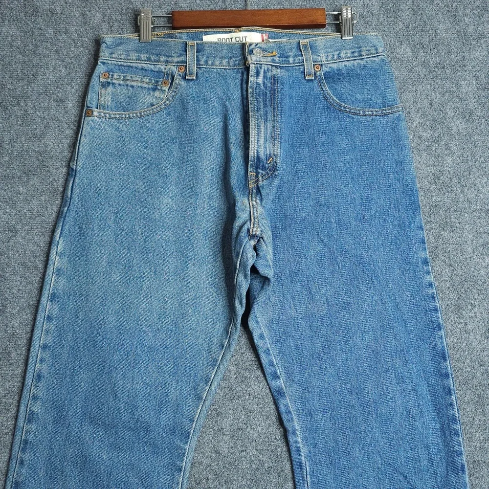 Levi's 517 Boot Cut Jeans Mens 33x32 Medium Wash Workwear Western Distressed Y2K